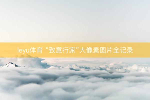 leyu体育 “致意行家”大像素图片全记录