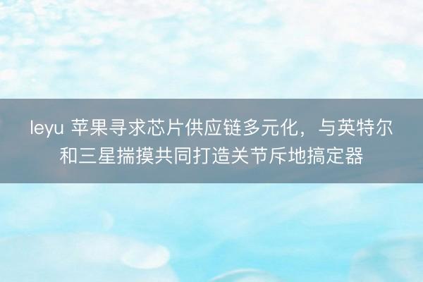 leyu 苹果寻求芯片供应链多元化，与英特尔和三星揣摸共同打造关节斥地搞定器